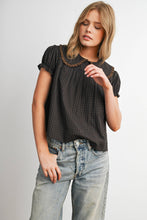 Load image into Gallery viewer, Plaid Peter Pan Collar Puff Sleeve Blouse-BMT8693