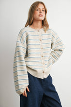 Load image into Gallery viewer, BUTTERMELON - Cozy Stripe Button-Up Cardigan- BMC8594