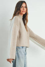 Load image into Gallery viewer, Two-Toned Turtleneck Sweater