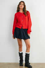 Load image into Gallery viewer, BUTTERMELON - Long Sleeve Buttoned Cropped Cardigan - BMC7906