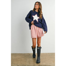 Load image into Gallery viewer, BUTTERMELON - Drop Shoulder Star Pattern Sweater - BMW7756