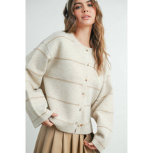 Load image into Gallery viewer, BUTTERMELON - Button Front Striped Cardigan - BMC7580