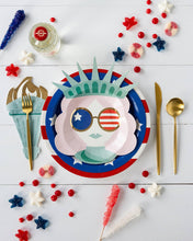 Load image into Gallery viewer, My Mind’s Eye - LAD1041 - Lady Liberty Sunnies Shaped Paper Plate