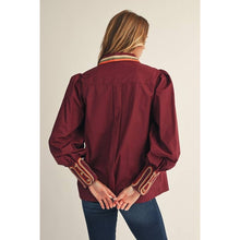 Load image into Gallery viewer, STYLE USA - Embroidery Accent Shirt