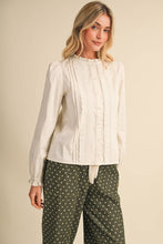 Load image into Gallery viewer, Pin Tuck Lake Trim Blouse - Honey Gold