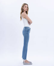 Load image into Gallery viewer, FLYING MONKEY - HIGH RISE DISTRESSED HEM KICK FLARE JEANS F5732