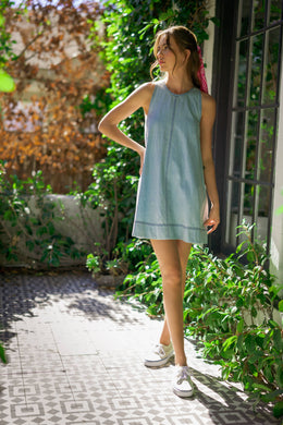 Sleeveless Denim Dress