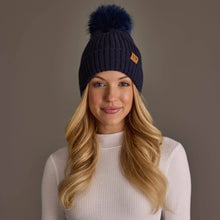 Load image into Gallery viewer, Panache Apparel Co. - Dk. Navy Knit Hat with Navy Pom