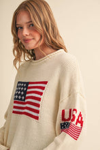 Load image into Gallery viewer, American Flag Knit Sweater