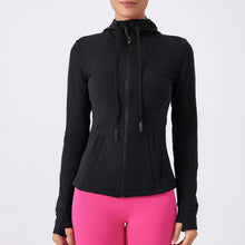Load image into Gallery viewer, Sodalemon - Women Full Zipper Drawstring Hat Side Pocket Sport Jacket