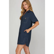 Load image into Gallery viewer, Shirts Mini Dres - Navy