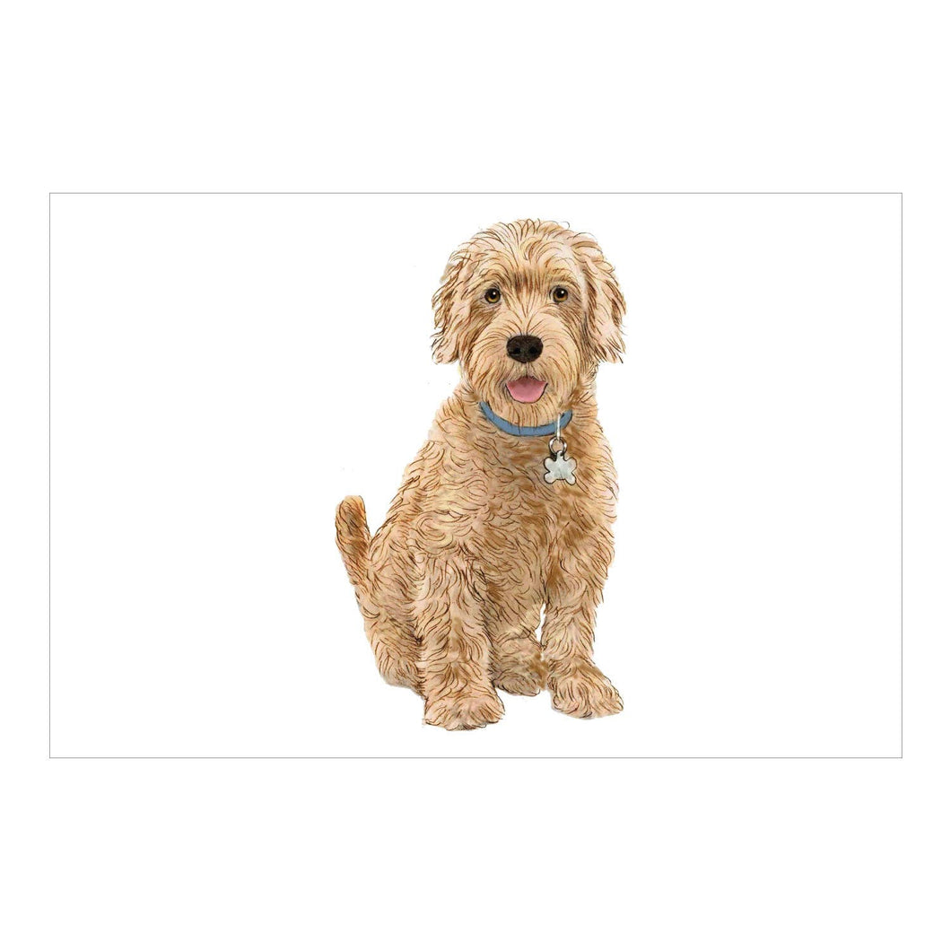 Donovan Designs - MICRO MINI GOLDENDOODLE FOLDOVER NOTE CARDS