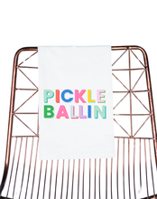 Load image into Gallery viewer, Pickle Ball (Pickle Ballin) Colorful Cute Gift Towel