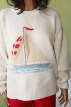 Load image into Gallery viewer, Bailey Rose - Sailboat Knit Fuzzy Sweater
