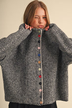 Load image into Gallery viewer, Striped Sweater Cardigan - Grey