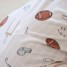 Load image into Gallery viewer, Tiny Touchdowns Convertible Zip Romper | Neutral