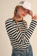Load image into Gallery viewer, Striped Boatneck Sweater