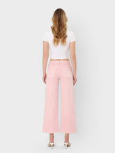 Load image into Gallery viewer, VERVET by FLYING MONKEY - HIGH RISE PALE LILAC COLOR CROP WIDE LEG JEANS T5894PLL
