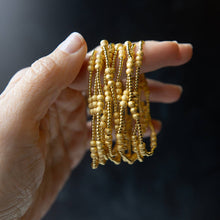 Load image into Gallery viewer, Lenny &amp; Eva - Trio Tarnish Resistant Gold Beaded Stretch Bracelet,Textured