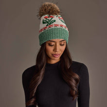 Load image into Gallery viewer, Panache Apparel Co. - Off White Cherry Pattern Pom Hat