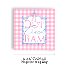 Load image into Gallery viewer, Fabuplates - Mahjong Pink Plaid 24ct Cocktail Napkin Separates (3ply)