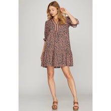 Load image into Gallery viewer, WOVEN PRINT MINI DRESS