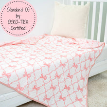 Load image into Gallery viewer, LollyBanks - Beautiful Bows Baby Toddler Muslin Blanket