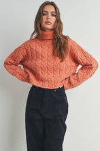 Load image into Gallery viewer, BUTTERMELON - Thick Braid With Turtle Neck Long-Sleeve Sweater -  BMW7168