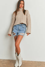 Load image into Gallery viewer, BUTTERMELON - Thick Braid With Turtle Neck Long-Sleeve Sweater -  BMW7168