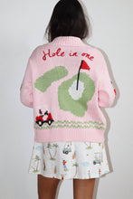 Load image into Gallery viewer, Hole In One Intarsia Zip Sweater
