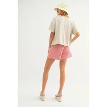 Load image into Gallery viewer, Raw Edge Relaxed Crop Knit Top