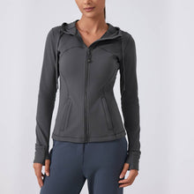 Load image into Gallery viewer, Sodalemon - Women Full Zipper Drawstring Hat Side Pocket Sport Jacket