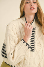 Load image into Gallery viewer, Mixed Cable with Stitch Knit Sweater