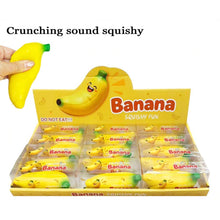 Load image into Gallery viewer, Crunchy Banana Crunching Sound Squeeze Squishy Stress Relief Toy