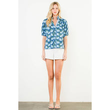 Load image into Gallery viewer, Puff Sleeve Flower Print Top
