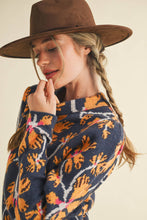 Load image into Gallery viewer, FLORAL MOCK NECK SWEATER MSW11101