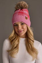 Load image into Gallery viewer, Panache Apparel Co. - Pink &amp; Bright Pink Plaid Knit Pom Hat