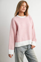 Load image into Gallery viewer, BUTTERMELON - Cozy Contrast Trim Sweater-BMW8575
