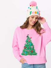Load image into Gallery viewer, Shiraleah - ASST/8 CHRISTMAS TREE LADY RELAXED SWEATSHIRTS, PINK