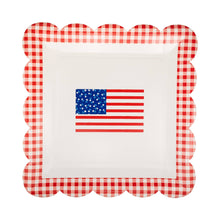 Load image into Gallery viewer, My Mind’s Eye - FLA1240 - Gingham Flag Paper Plate - 10"
