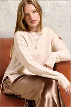 Load image into Gallery viewer, La Miel - JDS3607-Crew Mock Neck Sweater ContrastStitch Halloween Fall