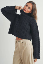 Load image into Gallery viewer, BUTTERMELON - Thick Braid With Turtle Neck Long-Sleeve Sweater -  BMW7168