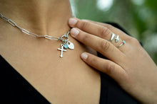 Load image into Gallery viewer, WJW - Stainless Steel Paperclip Carabiner Charm Holder Necklace