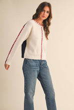 Load image into Gallery viewer, &amp;MERCI - WHIP STITCH TWO-TONE SWEATER MSW11155