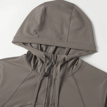 Load image into Gallery viewer, Sodalemon - Women Full Zipper Drawstring Hat Side Pocket Sport Jacket