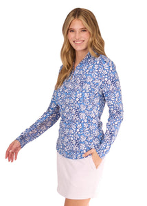 Cabana Life - Seaside Floral 1/4 Zip Sport Top