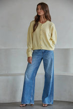 Load image into Gallery viewer, By Together - W2536 | Knit Polyester Acrylic Sweater Crew Neck Cardigan