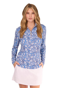 Cabana Life - Seaside Floral 1/4 Zip Sport Top