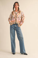 Load image into Gallery viewer, Paisley Knit Sweater Cardigan
