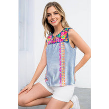 Load image into Gallery viewer, Stripe Embroidered Top